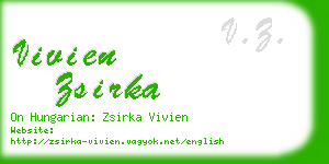 vivien zsirka business card